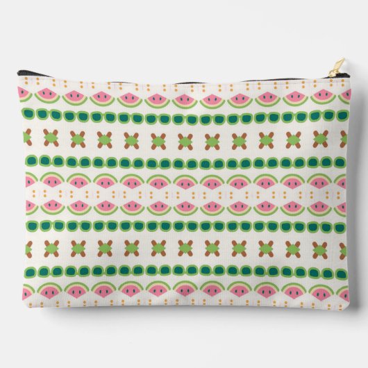 Watermelon-inspired geometric stripe pattern etui (Achterkant)