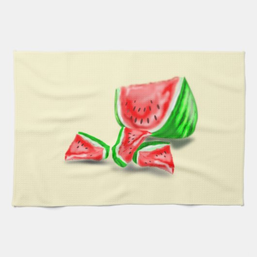 Watermelon Kitchen Towel - Uw kleuren Theedoek (Horizontaal)