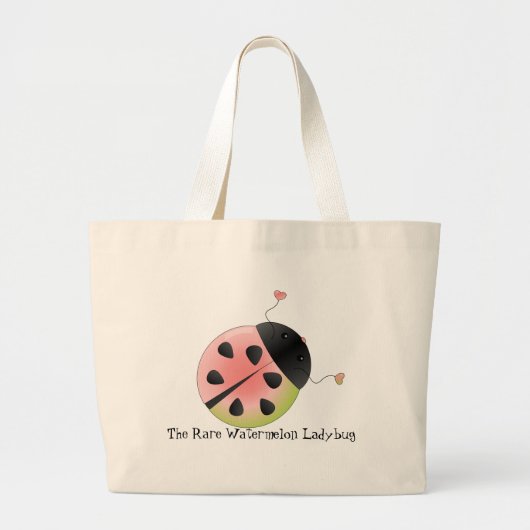 Watermelon Ladybug Grote Tote Bag (Voorkant)