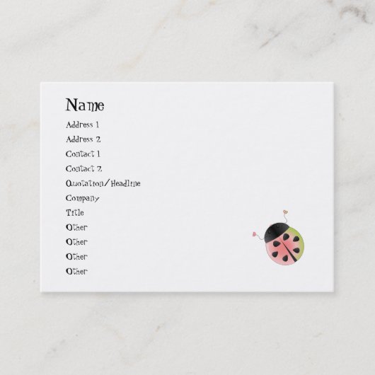 Watermelon Ladybug Visitekaartje (Voorkant)