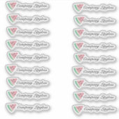 Watermelon Lip Gloss Packaging Business Name Sticker (Voorkant)