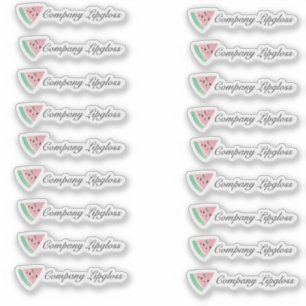 Watermelon Lip Gloss Packaging Business Name Sticker