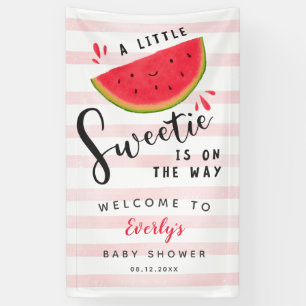 Watermelon Little Sweetie Baby shower Welcome Spandoek