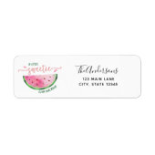 Watermelon Little Sweetie Return Address Label (Voorkant)