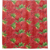 Watermelon Lush Strawberry Patch Douchegordijn (Voorkant)