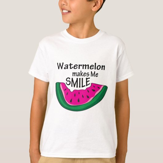 Watermelon maakt me glimlachen t-shirt (Voorkant)