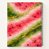 Watermelon Marble with Gold Veining Notitieboek (Achterkant)