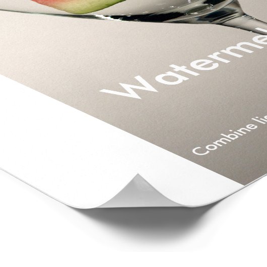 Watermelon Martini Poster (Hoek)