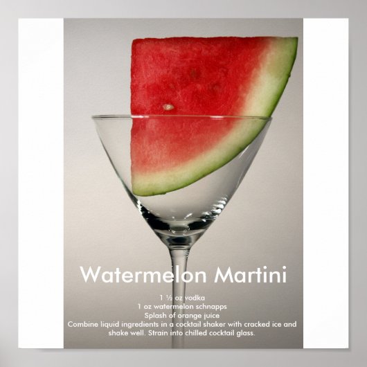 Watermelon Martini Poster (Voorkant)