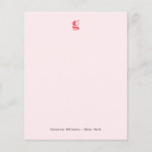 Watermelon Modern Monogram Naam Budget Note Card (Voorkant)