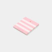 Watermelon Modern Monogram Naam Groovy Striped Post-it® Notes (Schuin)