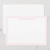 Watermelon Modern Professional Double Border Card Notitiekaartje (Voorkant / Achterkant)