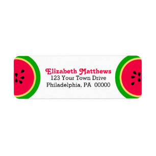 Watermelon Modern Summer Fun Etiket