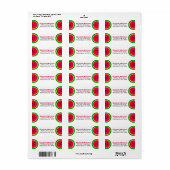 Watermelon Modern Summer Fun Etiket (Full Sheet)