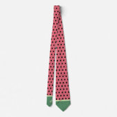 Watermelon Monogram Funny Fruit Slice Polka Dot Stropdas (Achterkant)