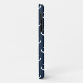 Watermelon Monogrammed Navy Blue Anchor Pattern Case-Mate iPhone Case (Achterkant/links)