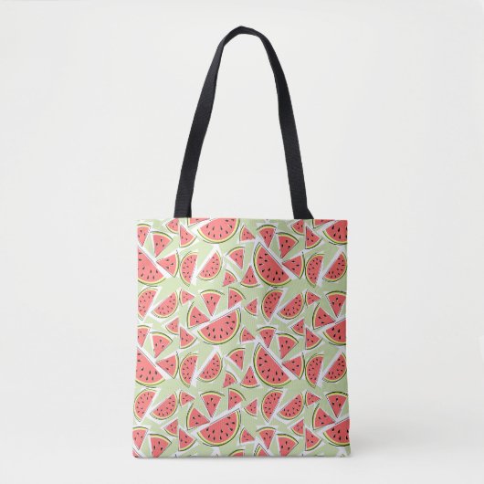 Watermelon Multi Green canvas tas roze achterzijde (Voorkant)