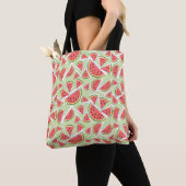 Watermelon Multi Green canvas tas roze achterzijde (Dichtbij)