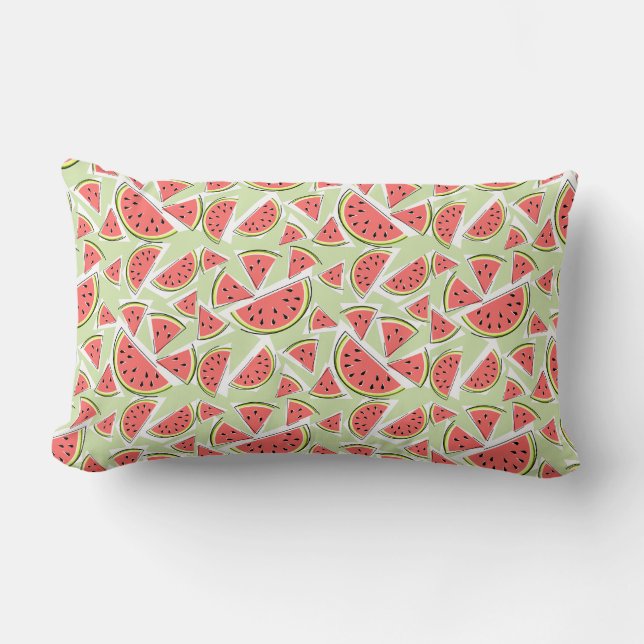 Watermelon Multi-lumbar grren Kussen (Voorkant)