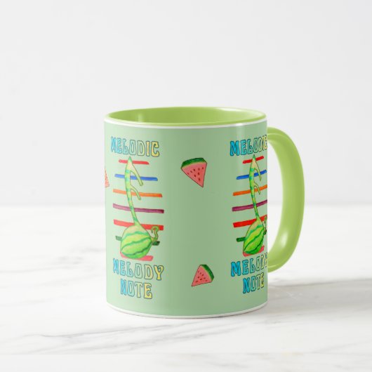 WATERMELON MUSIC FUSION DESIGNED MUG MOK (Voorkant rechts)
