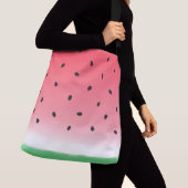Watermelon Ombre Stripes Crossbody Tas (Dichtbij)
