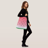 Watermelon Ombre Stripes Crossbody Tas (Op model)