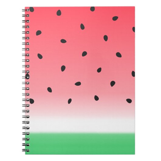 Watermelon Ombre Stripes Notitieboek (Voorkant)