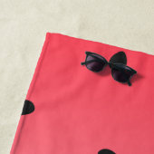 Watermelon Ombre Stripes Strandlaken (In situ)