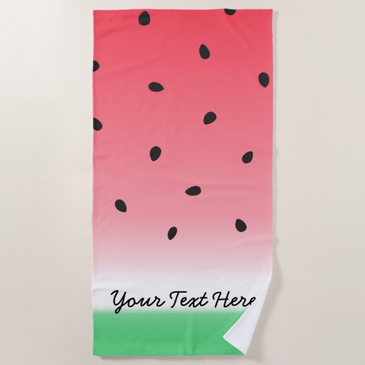 Watermelon Ombre Stripes Strandlaken (Voorkant)