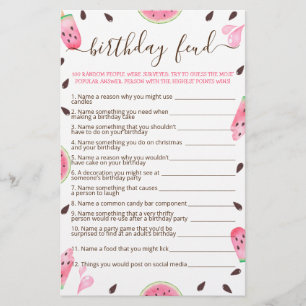 Watermelon One In Een Meloen Verjaardagsvete spel