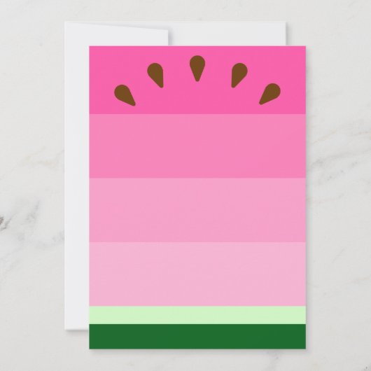 Watermelon One in een Melon Birthday Kaart (Achterkant)