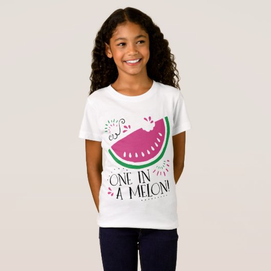 Watermelon One in een Melon T-shirt (Voorkant volledig)