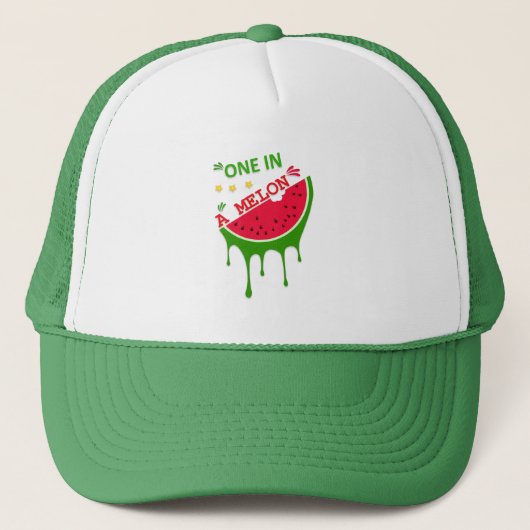 Watermelon One in een Melon Trucker Pet (Voorkant)