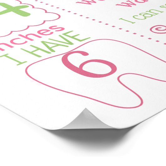 Watermelon One in een Melon verjaardagsbord Poster (Hoek)