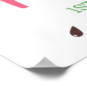 Watermelon One in een Melon Welkome 1e verjaardag Poster (Hoek)