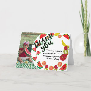 Watermelon Photo Birthday Card Bedankkaart