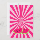Watermelon Photo Birthday Party Invitation Kaart (Achterkant)