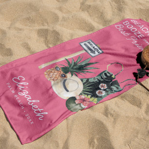 Watermelon Pink Sorbet Tropische zomervakantie Strandlaken