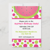 Watermelon Polka Dot Invitation Kaart (Voorkant)