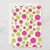 Watermelon Polka Dot Invitation Kaart (Achterkant)