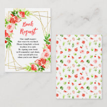 Watermelon Pomegranate Baby Shower Book Request