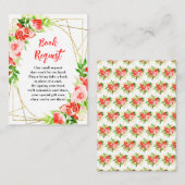 Watermelon Pomegranate Baby Shower Book Request Informatiekaartje (Voorkant / Achterkant)