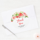 Watermelon Pomegranate Baby Shower Thank You Ronde Sticker (Envelop)