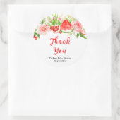 Watermelon Pomegranate Baby Shower Thank You Ronde Sticker (Tas)