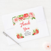 Watermelon Pomegranate Baby Shower Thank You Vierkante Sticker (Envelop)