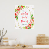 Watermelon Pomegranate Baby Shower Welcome Poster (Keuken)