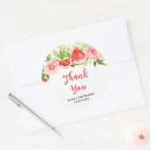 Watermelon Pomegranate Birthday Party Thank You Ronde Sticker (Envelop)