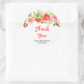 Watermelon Pomegranate Bridal Shower Thank You Ronde Sticker (Tas)