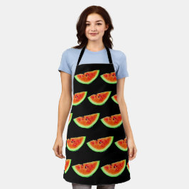 Watermelon Red Green Black All-Over Print Schort