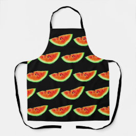 Watermelon Red Green Black All-Over Print Schort